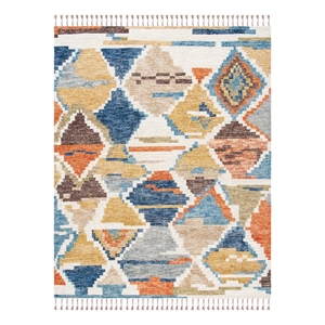 Safavieh Kenya 6'-0&quot x 9'-0&quot Wool and Cotton Hand Knotted Rug in Multi-Color