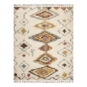 Safavieh Kenya 9'-0&quot x 12'-0&quot Wool and Cotton Hand KnottedRuginIvory/Multi-Color