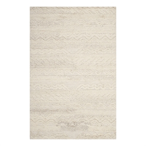 Safavieh Kenya 5'-0&quot x 8'-0&quot Wool and Cotton Hand Knotted Rug in Ivory
