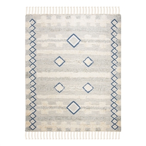 Safavieh Kenya 6'-0&quot x 9'-0&quot Wool and Cotton Hand Knotted Rug in Gray / Ivory