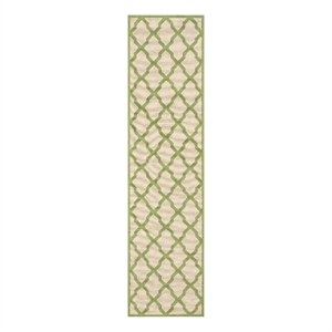 Safavieh Linden 100 2'-2&quot x 8'-0&quot Power Loomed Rug in Cream / Olive