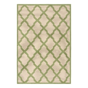 Safavieh Linden 100 5'-3&quot x 7'-6&quot Power Loomed Rug in Cream / Olive