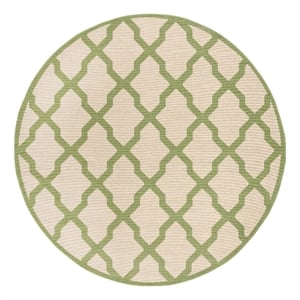 Safavieh Linden 100 6'-7&quot x 6'-7&quot Power Loomed Rug in Cream / Olive