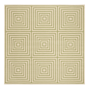 Safavieh Linden 100 6'-7&quot x 6'-7&quot Power Loomed Rug in Cream / Olive