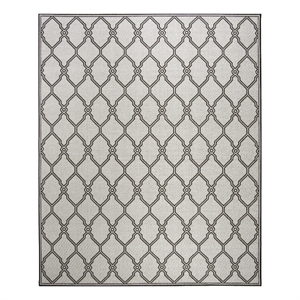 Safavieh Linden 100 9'-0&quot x 12'-0&quot Power Loomed Rug in Light Gray / Charcoal