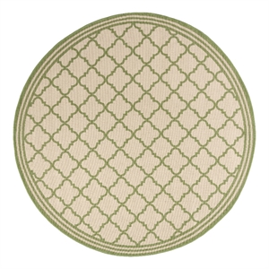 Safavieh Linden 100 6'-7&quot x 6'-7&quot Power Loomed Rug in Cream / Olive