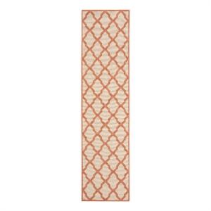 Safavieh Linden 100 2'-2&quot x 8'-0&quot Power Loomed Rug in Cream / Rust