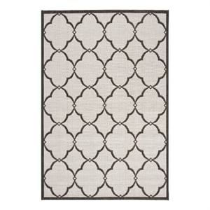 Safavieh Linden 100 4'-0&quot x 6'-0&quot Power Loomed Rug in Light Gray / Charcoal