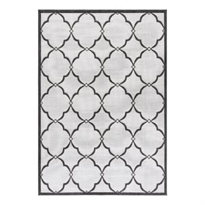 Safavieh Linden 100 5'-3&quot x 7'-6&quot Power Loomed Rug in Light Gray / Charcoal