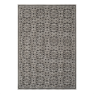 Safavieh Linden 100 5'-3&quot x 7'-6&quot Power Loomed Rug in Light Gray / Charcoal