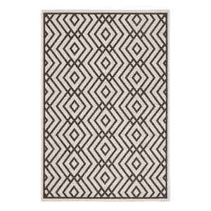 Safavieh Linden 100 4'-0&quot x 6'-0&quot Power Loomed Rug in Light Gray / Charcoal
