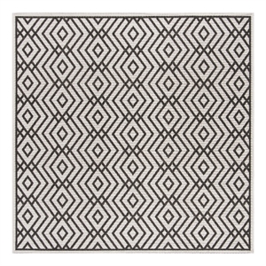 Safavieh Linden 100 6'-7&quot x 6'-7&quot Power Loomed Rug in Light Gray / Charcoal
