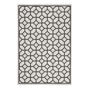 Safavieh Linden 100 4'-0&quot x 6'-0&quot Power Loomed Rug in Light Gray / Charcoal