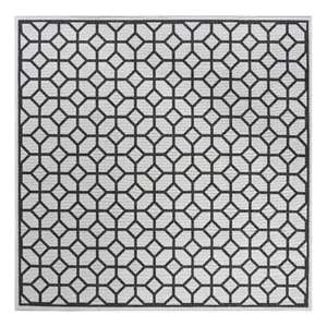 Safavieh Linden 100 6'-7&quot x 6'-7&quot Power Loomed Rug in Light Gray / Charcoal