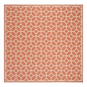 Safavieh Linden 100 6'-7&quot x 6'-7&quot Power Loomed Rug in Rust / Cream