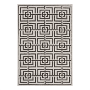 Safavieh Linden 100 4'-0&quot x 6'-0&quot Power Loomed Rug in Light Gray / Charcoal