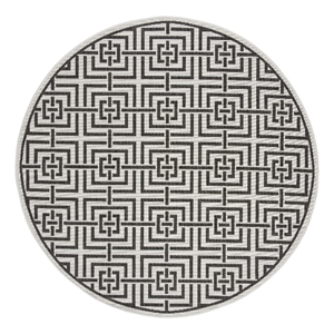 Safavieh Linden 100 6'-7&quot x 6'-7&quot Power Loomed Rug in Light Gray / Charcoal