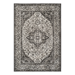 Safavieh Linden 100 5'-3&quot x 7'-6&quot Power Loomed Rug in Light Gray / Charcoal