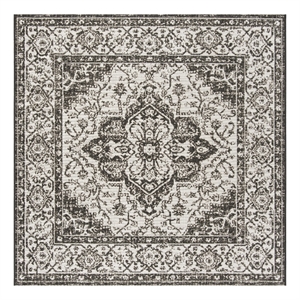 Safavieh Linden 100 6'-7&quot x 6'-7&quot Power Loomed Rug in Light Gray / Charcoal