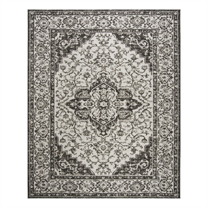 Safavieh Linden 100 8'-0&quot x 10'-0&quot Power Loomed Rug in Light Gray / Charcoal