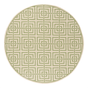 Safavieh Linden 100 6'-7&quot x 6'-7&quot Power Loomed Rug in Cream / Olive