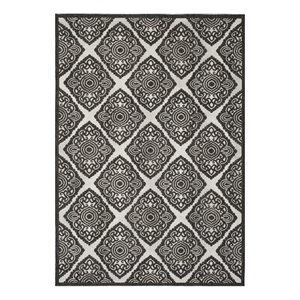 Safavieh Linden 100 5'-3&quot x 7'-6&quot Power Loomed Rug in Light Gray / Charcoal
