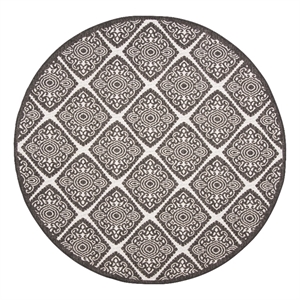 Safavieh Linden 100 6'-7&quot x 6'-7&quot Power Loomed Rug in Light Gray / Charcoal