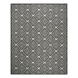 Safavieh Linden 100 9'-0&quot x 12'-0&quot Power Loomed Rug in Light Gray / Charcoal