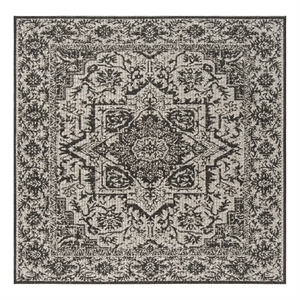 Safavieh Linden 100 6'-7&quot x 6'-7&quot Power Loomed Rug in Light Gray / Charcoal