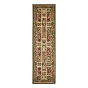 Safavieh Lyndhurst 2'-3&quot x 8'-0&quot Power Loomed Rug in Multi-Color / Green