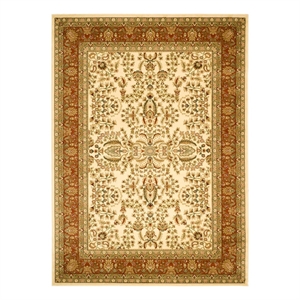 Safavieh Lyndhurst 9'-0&quot x 12'-0&quot Power Loomed Rug in Ivory / Rust