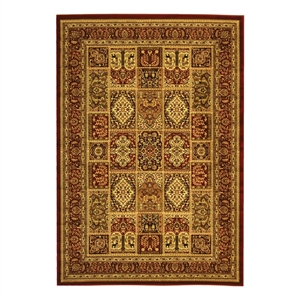 Safavieh Lyndhurst 5'-3&quot x 7'-6&quot Power Loomed Rug in Multi-Color / Red