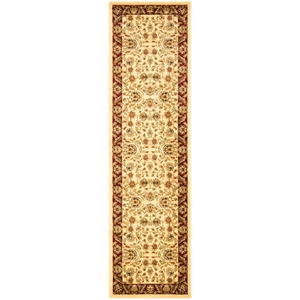 Safavieh Lyndhurst 2'-3&quot x 16'-0&quot Power Loomed Rug in Ivory / Red