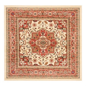Safavieh Lyndhurst 6'-0&quot x 6'-0&quot Power Loomed Rug in Ivory / Rust