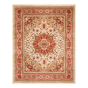 Safavieh Lyndhurst 8'-0&quot x 11'-0&quot Power Loomed Rug in Ivory / Rust