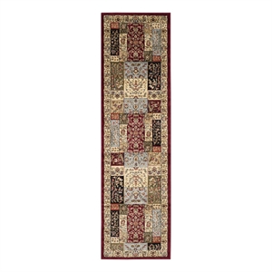Safavieh Lyndhurst 2'-3&quot x 16'-0&quot Power Loomed Rug in Multi-Color / Ivory
