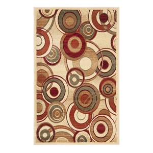 Safavieh Lyndhurst 3'-3&quot x 5'-3&quot Power Loomed Rug in Ivory / Multi-Color