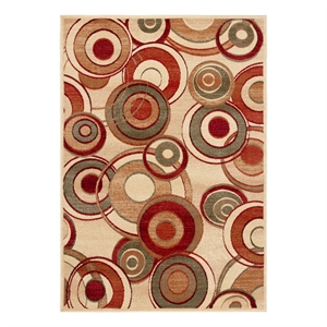 Safavieh Lyndhurst 4'-0&quot x 6'-0&quot Power Loomed Rug in Ivory / Multi-Color