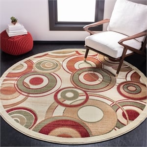 Safavieh Lyndhurst 7'-0&quot x 7'-0&quot Power Loomed Rug in Ivory / Multi-Color