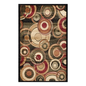 Safavieh Lyndhurst 3'-3&quot x 5'-3&quot Power Loomed Rug in Black / Multi-Color