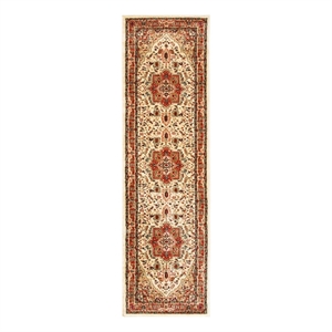 Safavieh Lyndhurst 2'-3&quot x 8'-0&quot Power Loomed Rug in Ivory / Rust