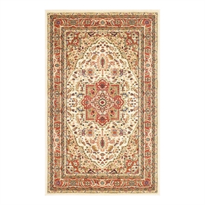 Safavieh Lyndhurst 3'-3&quot x 5'-3&quot Power Loomed Rug in Ivory / Rust