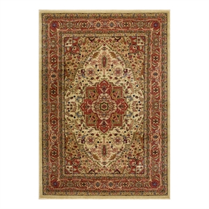 Safavieh Lyndhurst 5'-3&quot x 7'-6&quot Power Loomed Rug in Ivory / Rust