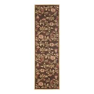 Safavieh Lyndhurst 2'-3&quot x 8'-0&quot Power Loomed Rug in Brown / Multi-Color