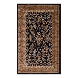 Safavieh Lyndhurst 3'-3&quot x 5'-3&quot Power Loomed Rug in Black / Tan