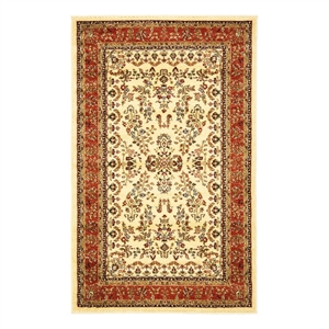 Safavieh Lyndhurst 3'-3&quot x 5'-3&quot Power Loomed Rug in Ivory / Rust