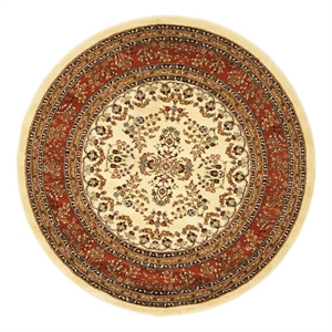Safavieh Lyndhurst 5'-3&quot x 5'-3&quot Power Loomed Rug in Ivory / Rust