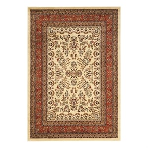 Safavieh Lyndhurst 9'-0&quot x 12'-0&quot Power Loomed Rug in Ivory / Rust