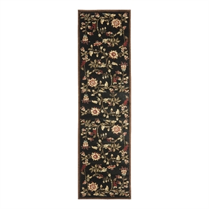 Safavieh Lyndhurst 2'-3&quot x 16'-0&quot Power Loomed Rug in Black / Multi-Color