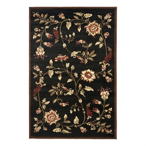 Safavieh Lyndhurst 3'-3&quot x 5'-3&quot Power Loomed Rug in Black / Multi-Color